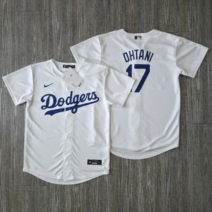 Nike Los Angeles Dodgers Shohei Ohtani Baseball Jersey Home White Blue Boys L
